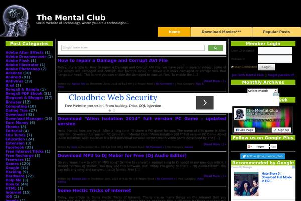 thementalclub.com site used Newspaper
