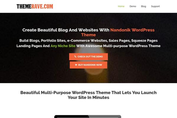 Nandonik theme websites examples