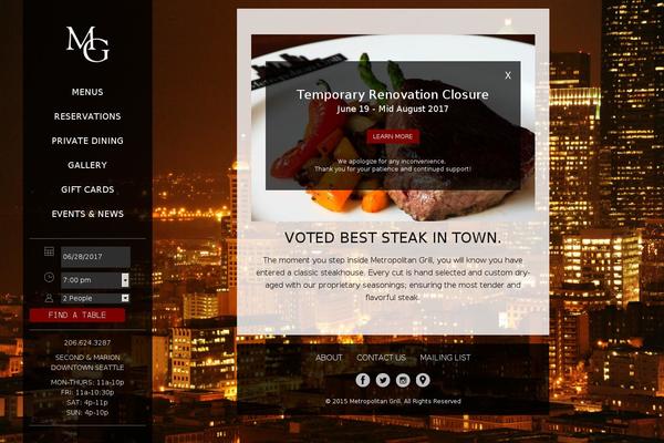 eatery-child theme websites examples