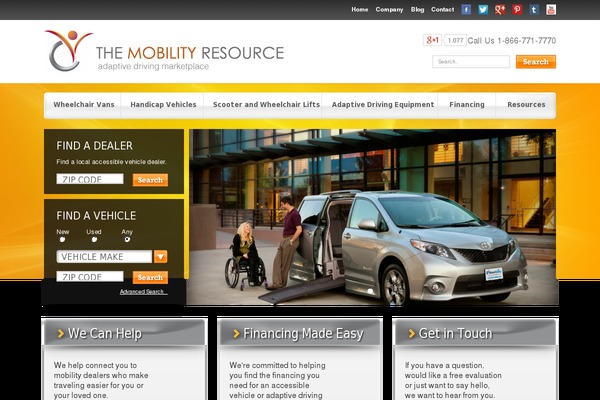 Mobility theme site design template sample