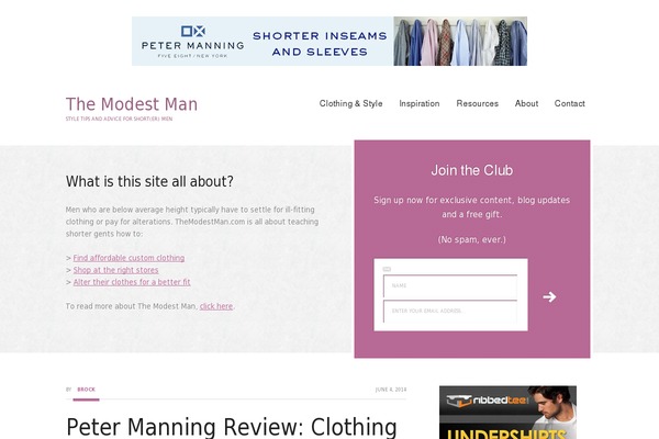 themodestman.com site used Modest-man