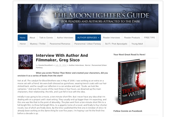 themoonlightersguide.com site used Blog-center
