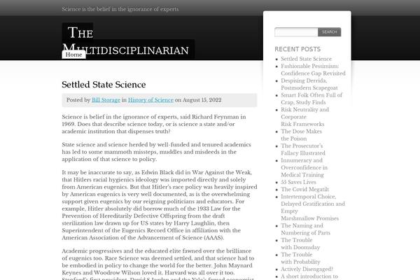 WordPress website example screenshot