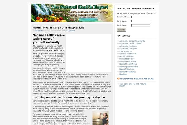 thenaturalhealthexpert.com site used Twenty Seventeen