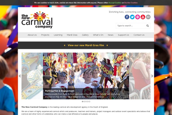 carnival theme websites examples