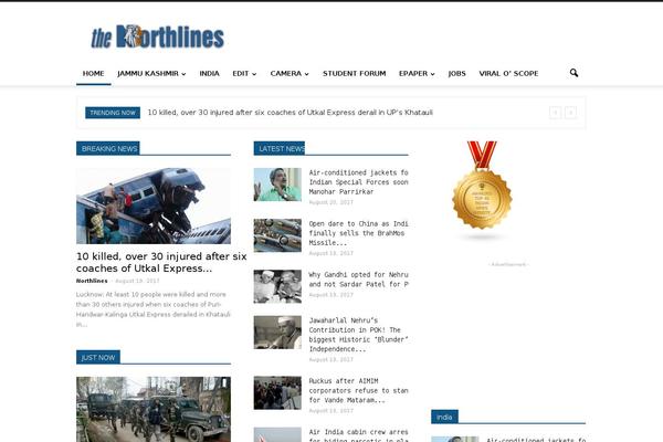 Newspaper theme site design template sample
