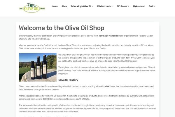 theoliveoilshop.com site used Minimalist Blog