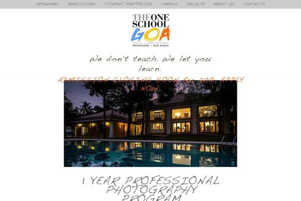 theoneschoolgoa.com site used Infinient-theme