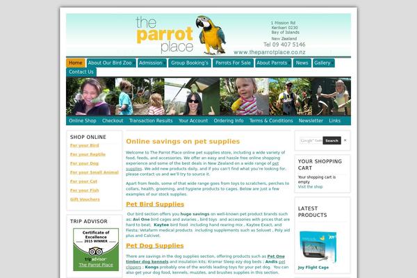 theparrotplace.co.nz site used Storefront Child