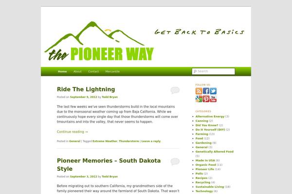 thepioneerway.com site used Clean-grid
