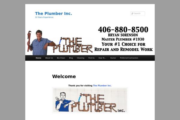 Plumber theme site design template sample