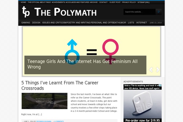 thepolymath.in site used Typology-child