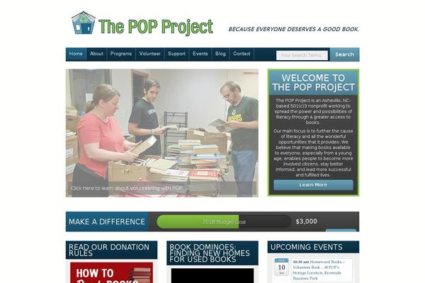 thepopproject.org site used Ts-charity