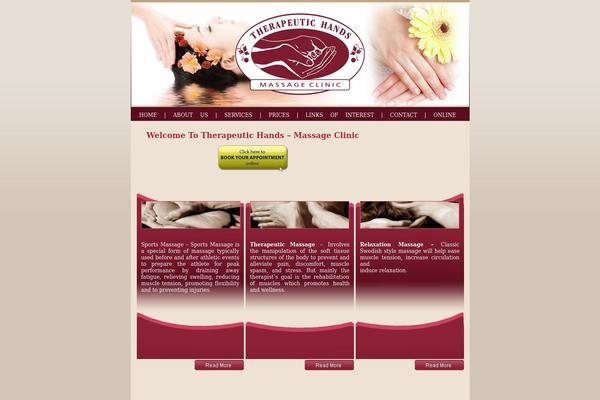 Massage-therapist theme site design template sample