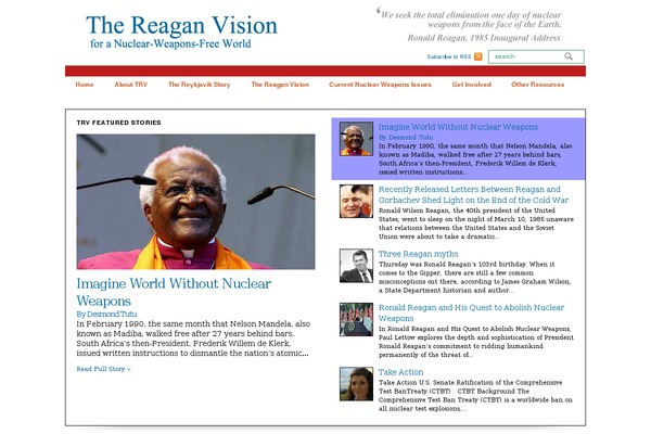 thereaganvision.org site used Thereaganvision