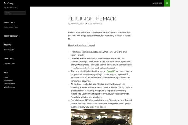 Twenty Fourteen theme site design template sample