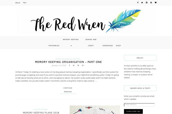 theredwren.com site used Natalie-child