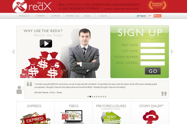 theredx.com site used Redx