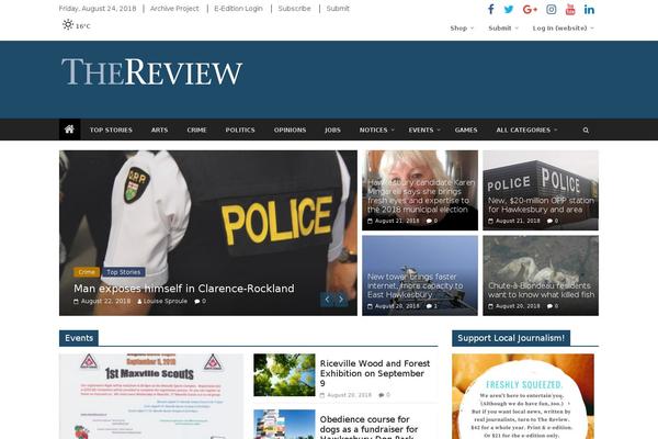 thereview.ca site used Colormag-pro-child-01
