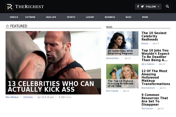 TheRichest WordPress theme, websites list used TheRichest theme TheRichest theme websites examples
