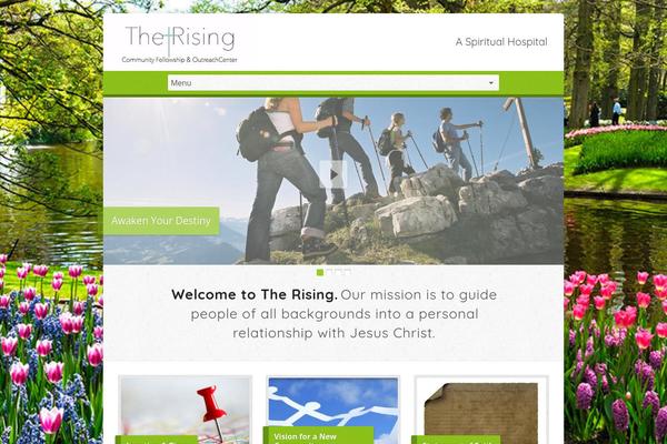 Risen Child theme site design template sample