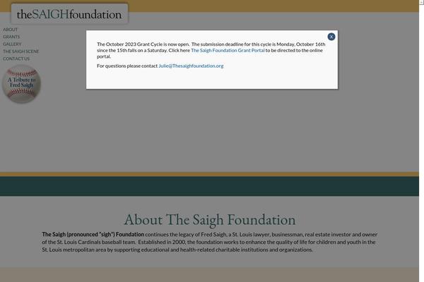 thesaighfoundation.org site used Saigh