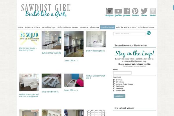 thesawdustdiaries.com site used Craftiness Child Theme