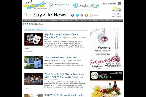 sayville WordPress theme, websites list used sayville theme sayville theme websites examples