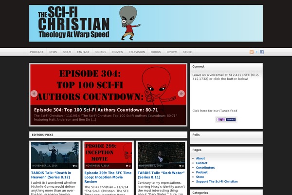 thescifichristian.com site used Podcaster