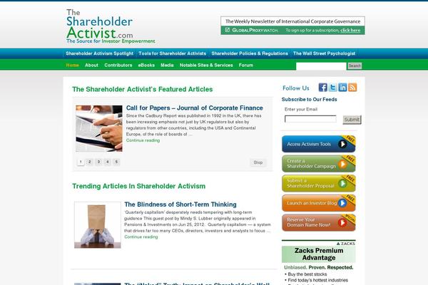theshareholderactivist.com site used Tsa
