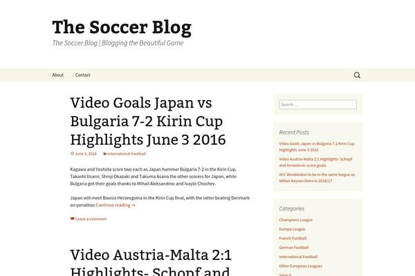 Twenty Thirteen theme site design template sample