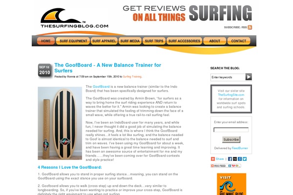 Surfing theme site design template sample