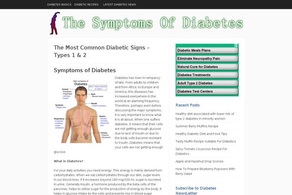 thesymptomsofdiabetes.org site used Infinity
