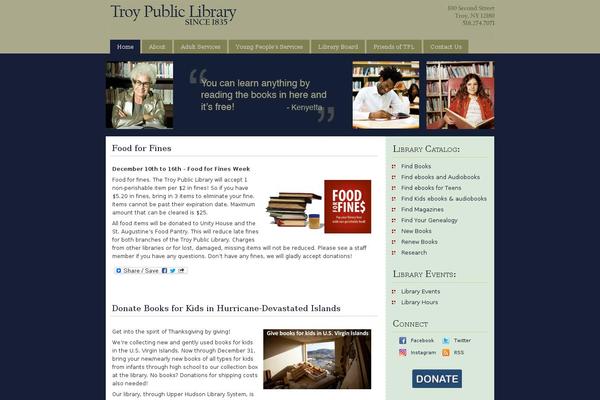 thetroylibrary.org site used Gloriousfuture