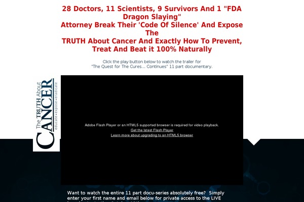 thetruthaboutcancer.com site used Genesis-child