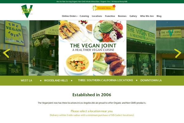 Vegan theme site design template sample