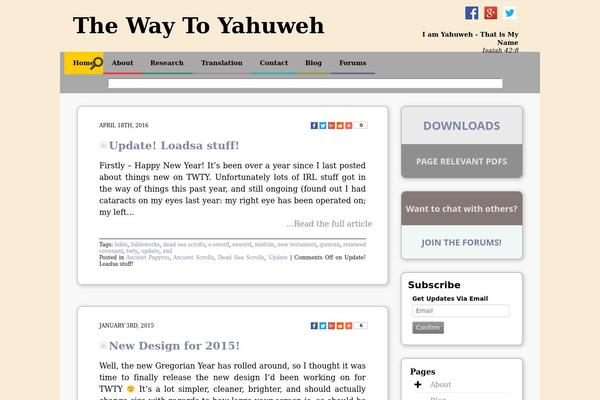thewaytoyahuweh.com site used Twty2018