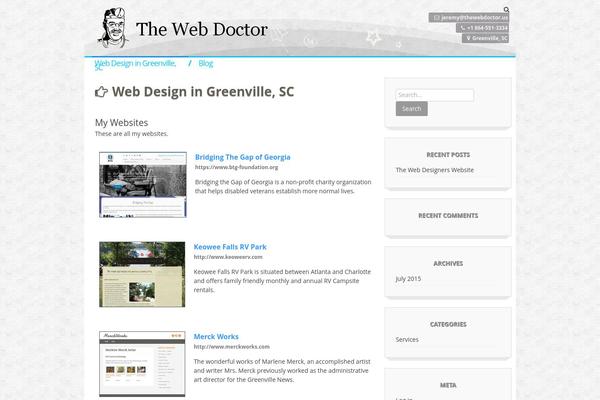 WordPress website example screenshot