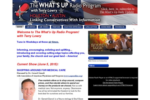 thewhatsupradioprogram.com site used Whatsup