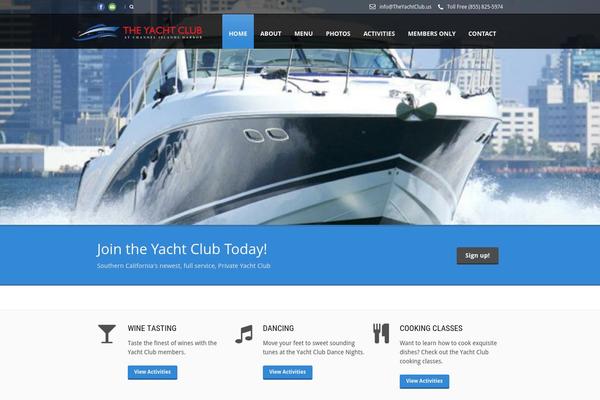 theyachtclub theme websites examples