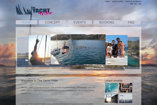 Yachtsailing theme site design template sample