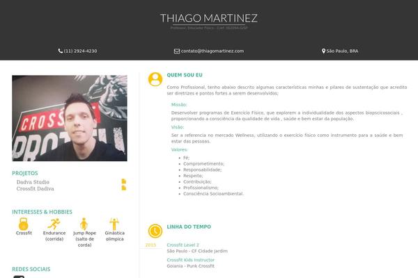 thiagomartinez.com site used Personal Trainer