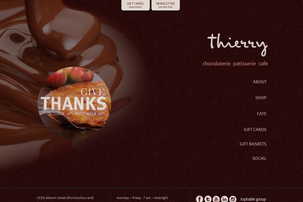 thierrychocolates.com site used Thierry