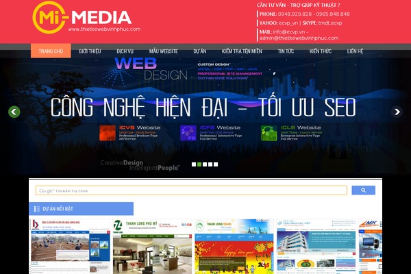 thietkewebvinhphuc.com site used Vpweb