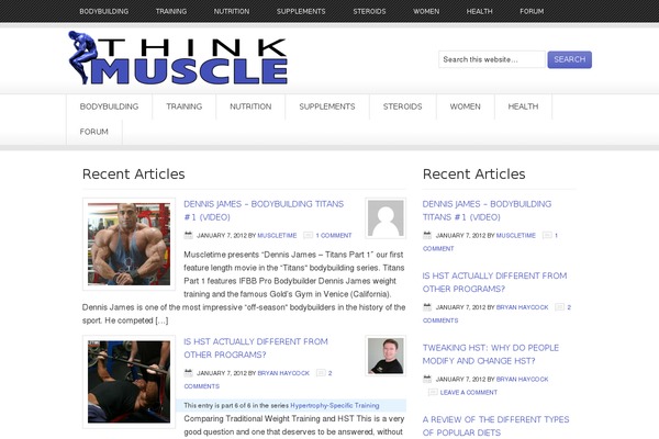 thinkmuscle.com site used Twenty Seventeen