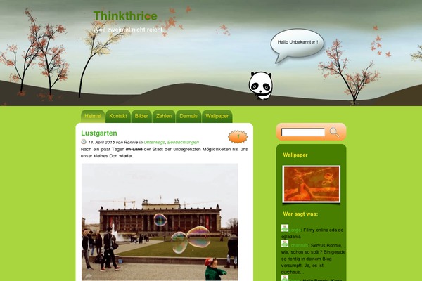 thinkthrice.de site used Thinkgreen