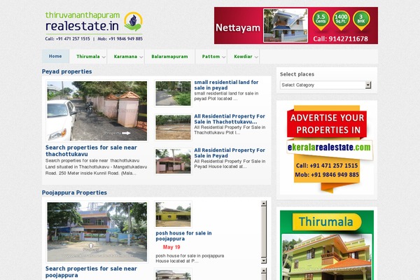 thiruvananthapuramrealestate.in site used Visualnews