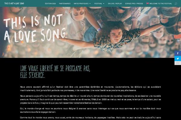 thisisnotalovesong.fr site used Tinals