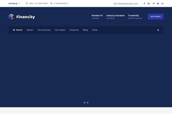 Financity theme site design template sample