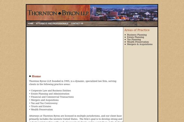 thorntonbyron.com site used Thornton